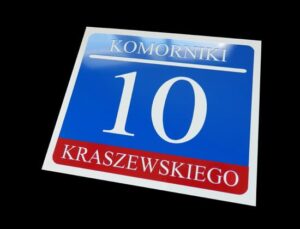 metalowa tabliczka adresowa wzór M