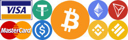 USDC USDT BTC ETH VISA