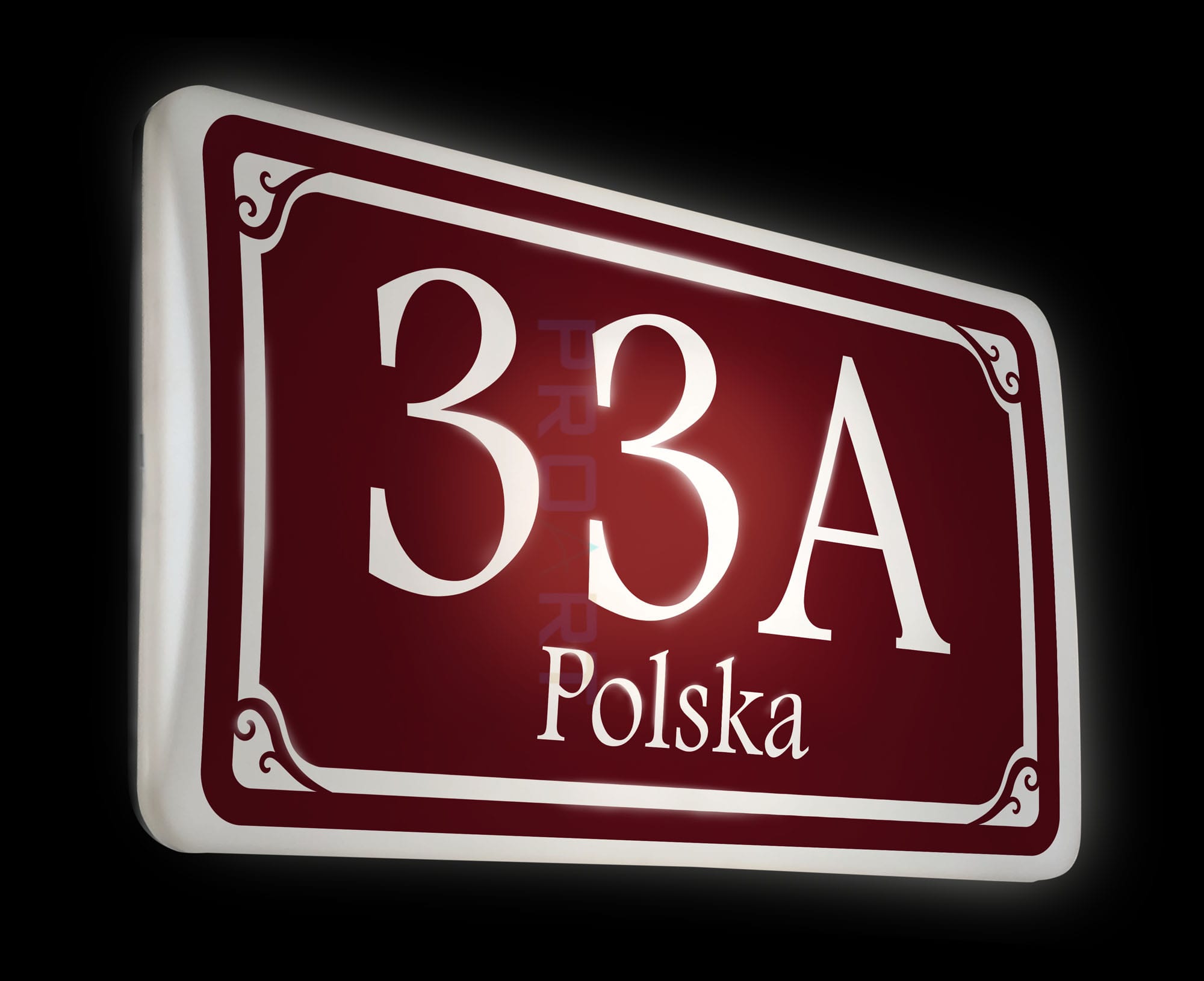 Podświetlany numer domu LED - wzór B - obrazek 4