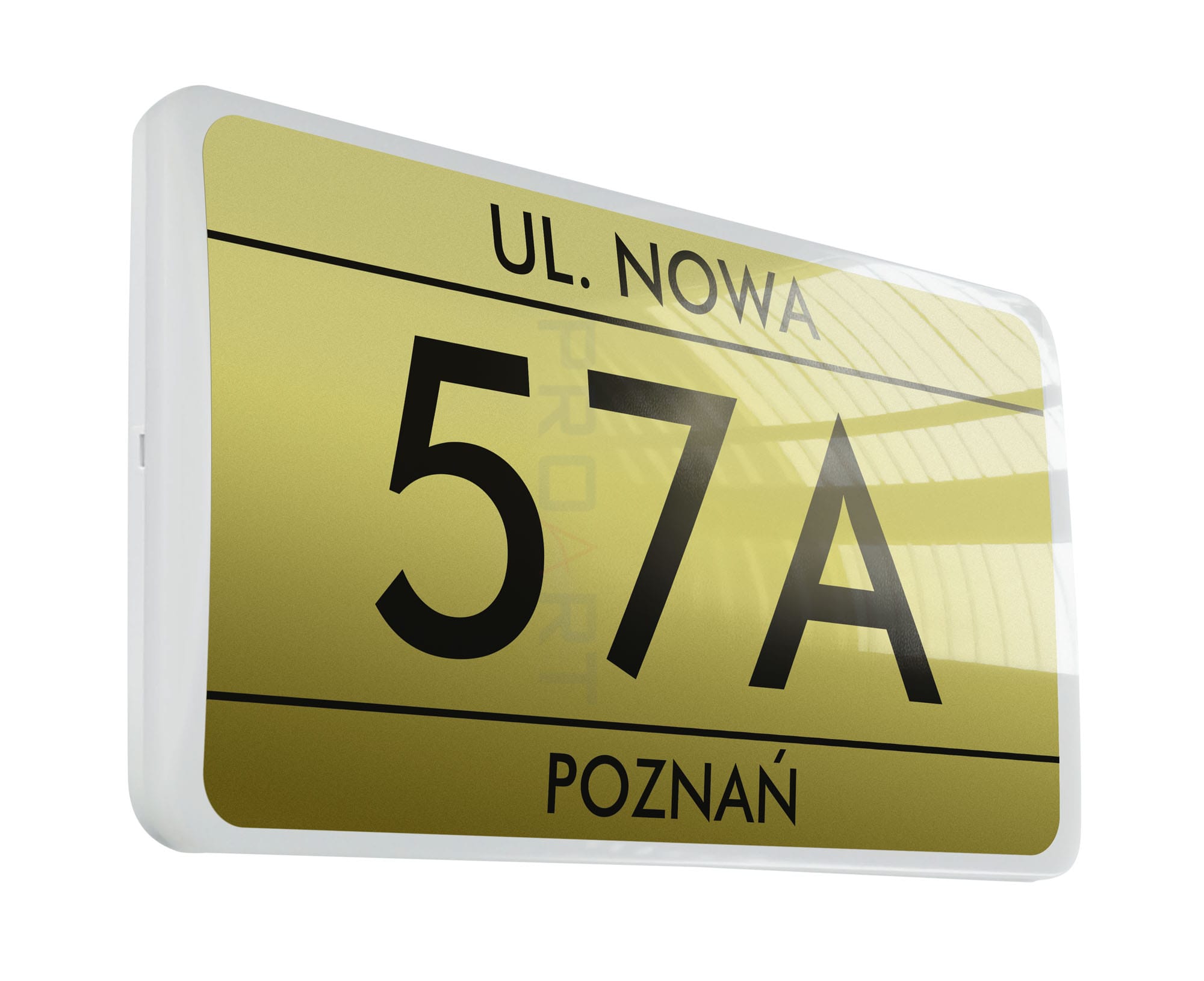 Podświetlany numer na dom LED - wzór M Numer domu dostępny w różnych wariantach kolorów.