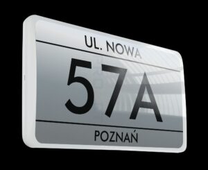Minimalistyczny podświetlany numer na dom LED.