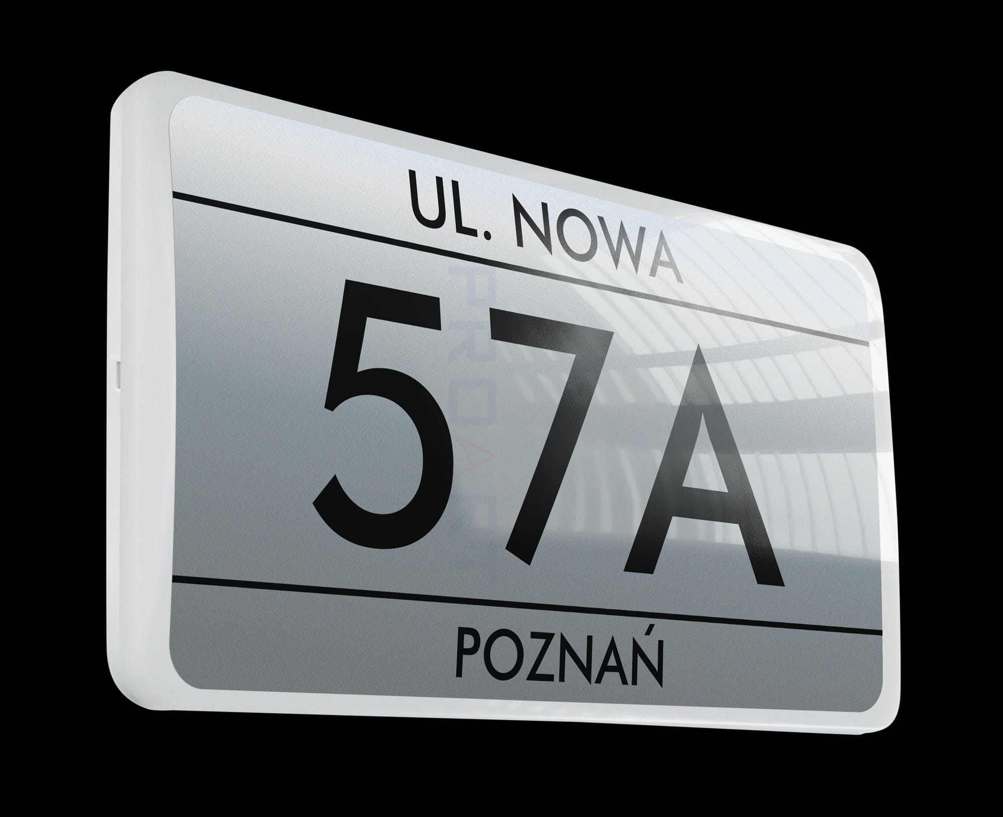 Minimalistyczny podświetlany numer na dom LED.