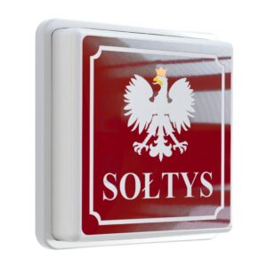 Wójt, sołtys podświetlana tabliczka LED