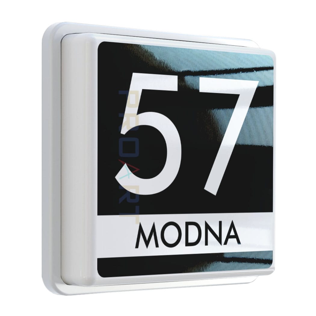 Nowoczesna tabliczka adresowa LED