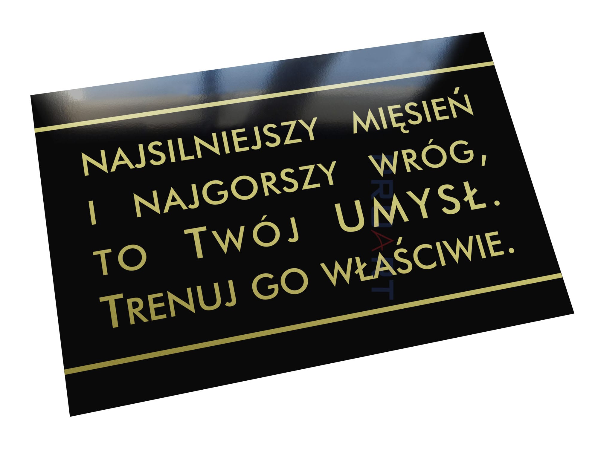 Ozdoba domu, metalowa tabliczka motywacyjny cytat