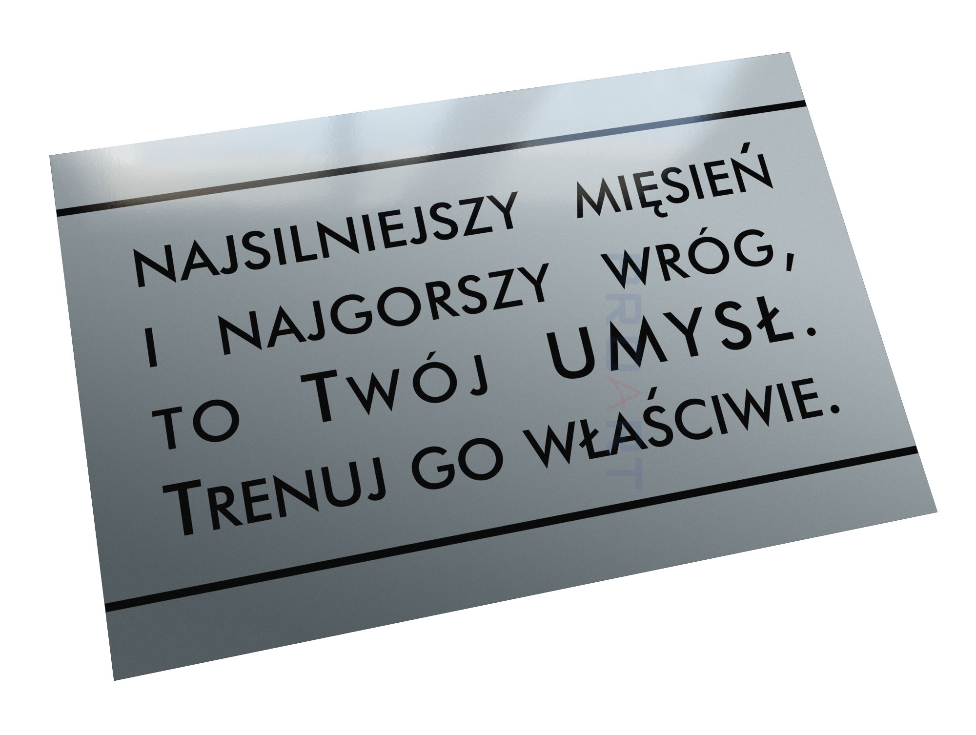 Tabliczka z motywacyjnym cytatem do biura, salonu