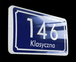 Podświetlany numer domu 230V LED