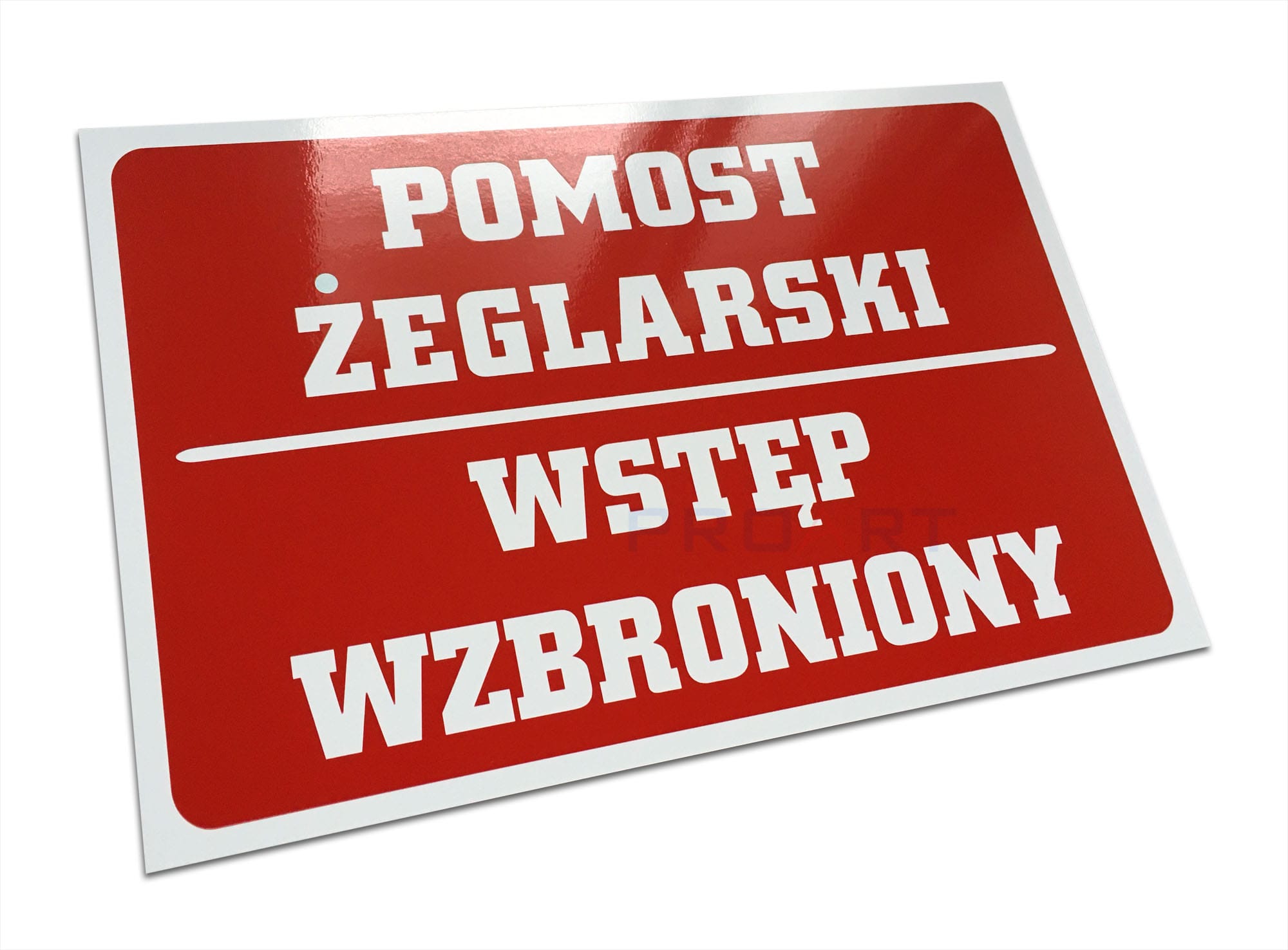 metalowa tabliczka pomost żeglarski