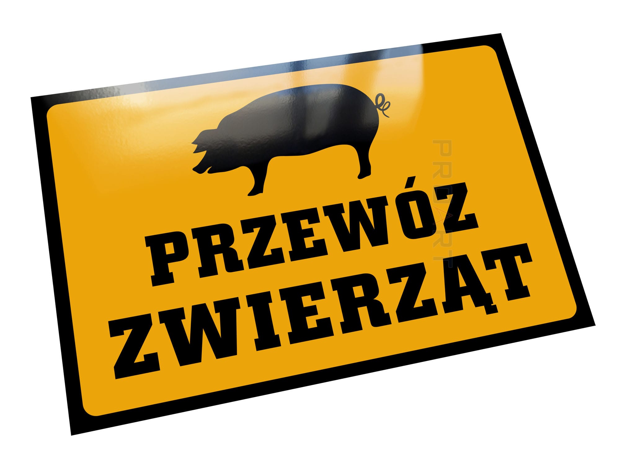 metalowa tabliczka przewóz zwierząt świń