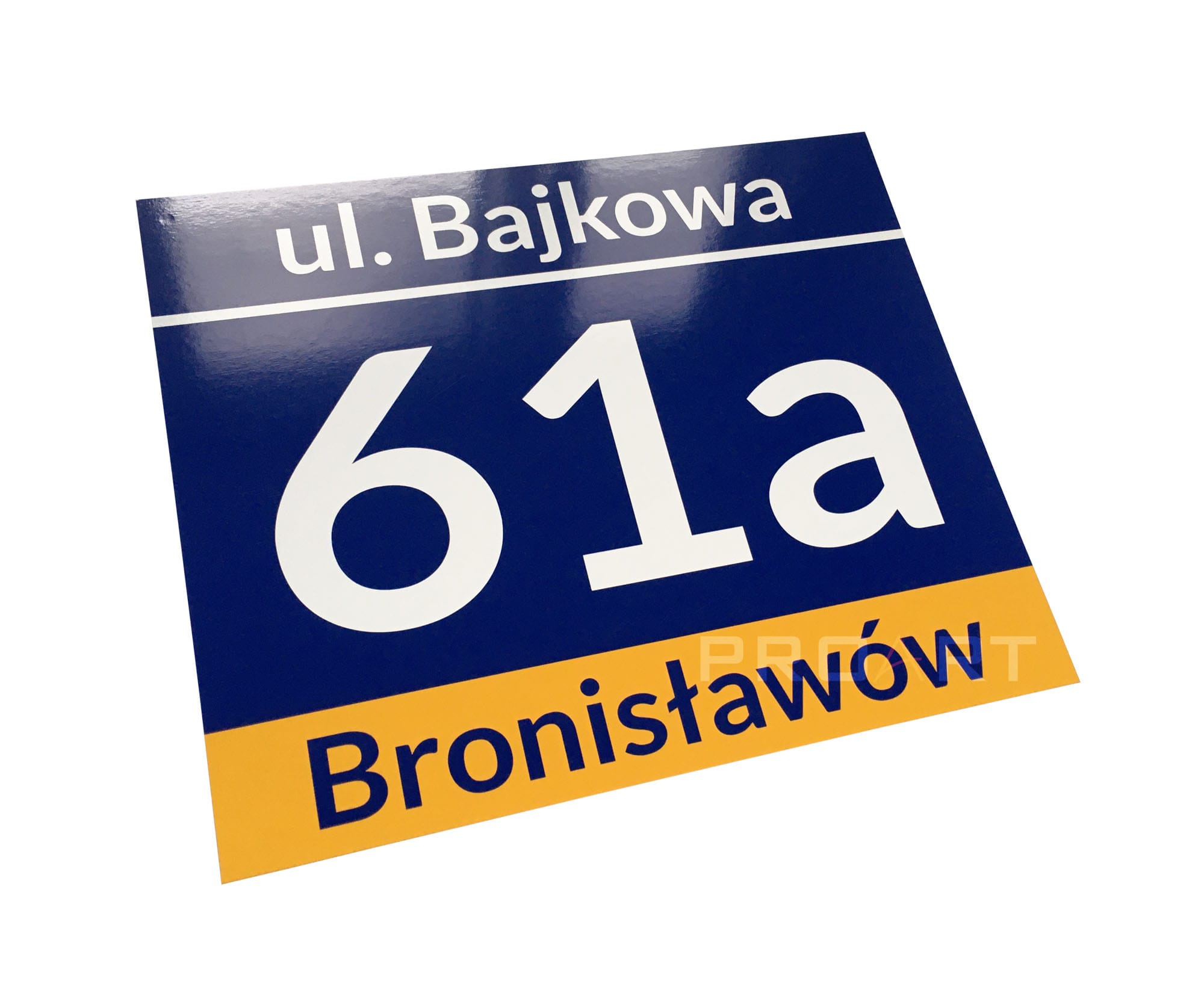 nowoczesna tabliczka adresowa wzór O+